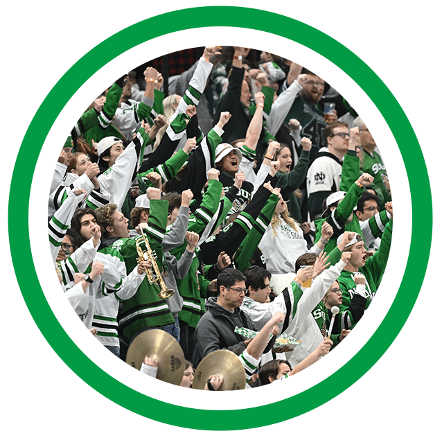 UND Hockey Fans Cheering